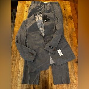 Lauren Ralph Lauren Macy’s men’s slim fit grey Gray suit 44L jacket 38W pants